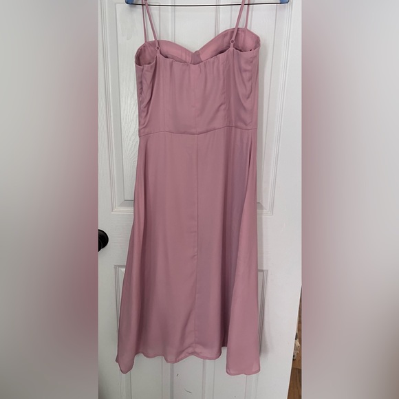 Socialite Dresses |Womens Size M Blush Pink Corset Bra Top Spaghetti Straps Midi - Picture 3 of 4